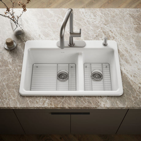 Riverby® 33" top-mount double-bowl kitchen sink