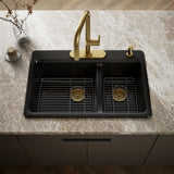 Riverby® 33" top-mount double-bowl kitchen sink