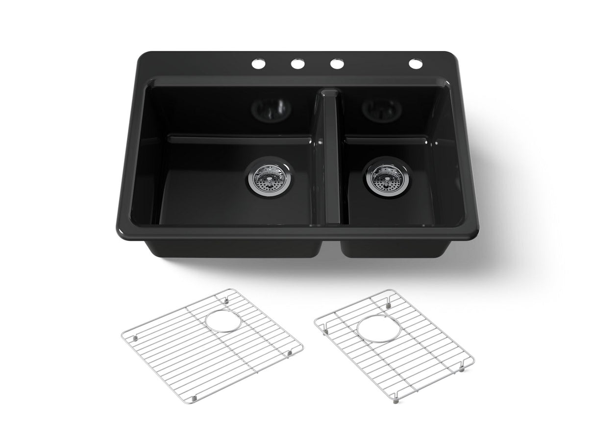 Riverby® 33" top-mount double-bowl kitchen sink