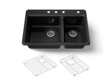 Riverby® 33" top-mount double-bowl kitchen sink