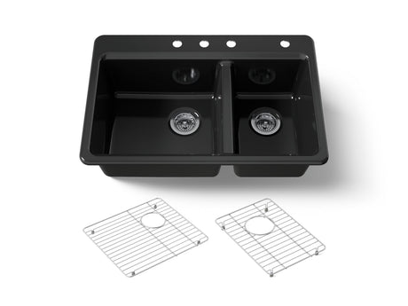 Riverby® 33" top-mount double-bowl kitchen sink