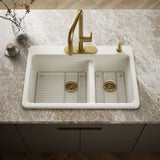 Riverby® 33" top-mount double-bowl kitchen sink