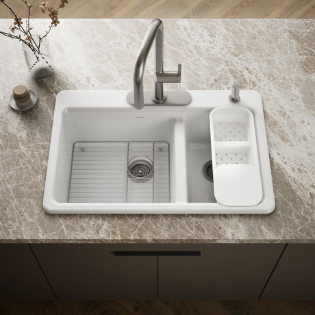 Riverby® 33" top-mount double-bowl workstation kitchen sink