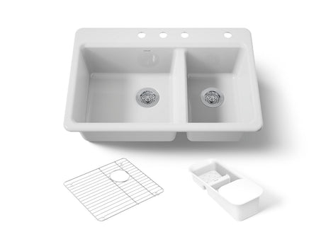 Riverby® 33" top-mount double-bowl workstation kitchen sink