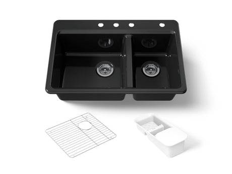 Riverby® 33" top-mount double-bowl workstation kitchen sink
