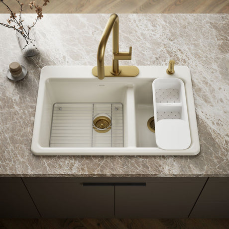 Riverby® 33" top-mount double-bowl workstation kitchen sink