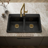 Riverby® 33" top-mount double-bowl kitchen sink