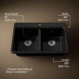 Riverby® 33" top-mount double-bowl kitchen sink