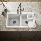 Riverby® 33" top-mount double-bowl workstation kitchen sink