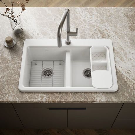 Riverby® 33" top-mount double-bowl workstation kitchen sink