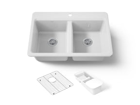 Riverby® 33" top-mount double-bowl workstation kitchen sink