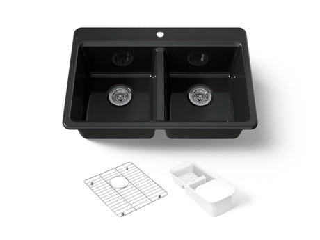 Riverby® 33" top-mount double-bowl workstation kitchen sink