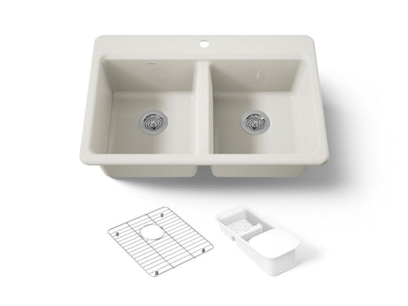 Riverby® 33" top-mount double-bowl workstation kitchen sink