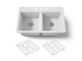 Riverby® 33" top-mount double-bowl kitchen sink