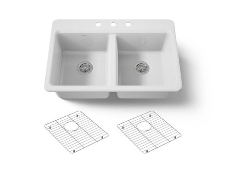 Riverby® 33" top-mount double-bowl kitchen sink