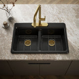 Riverby® 33" top-mount double-bowl kitchen sink