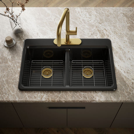 Riverby® 33" top-mount double-bowl kitchen sink
