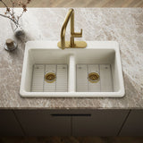 Riverby® 33" top-mount double-bowl kitchen sink