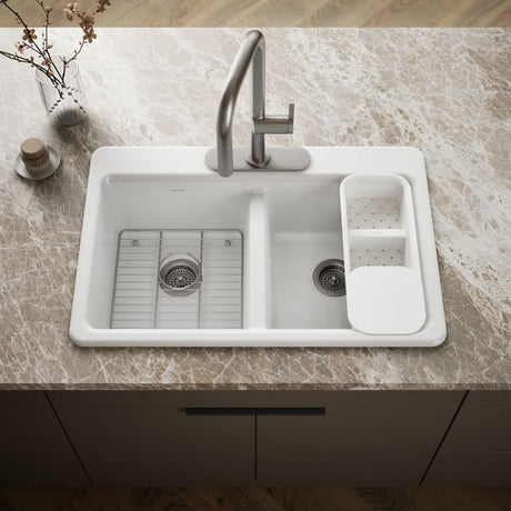 Riverby® 33" top-mount double-bowl workstation kitchen sink
