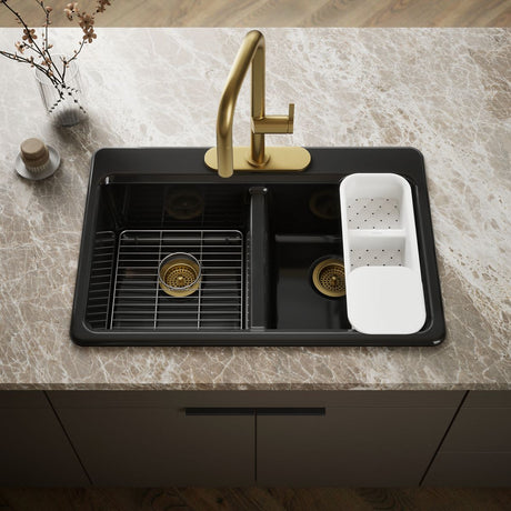 Riverby® 33" top-mount double-bowl workstation kitchen sink