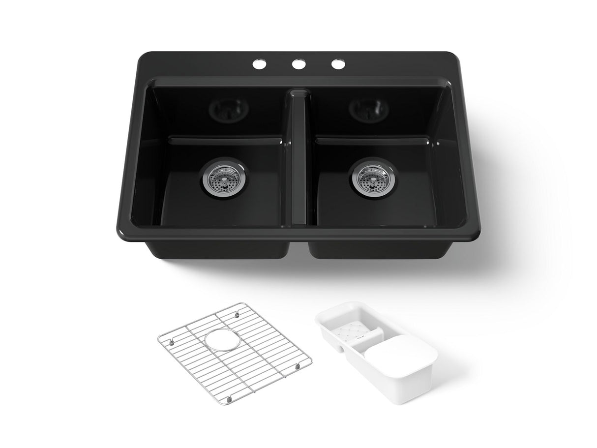 Riverby® 33" top-mount double-bowl workstation kitchen sink