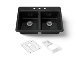 Riverby® 33" top-mount double-bowl workstation kitchen sink
