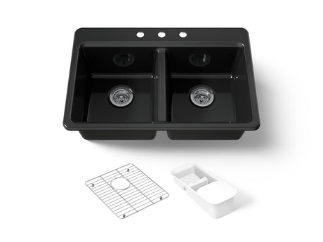 Riverby® 33" top-mount double-bowl workstation kitchen sink