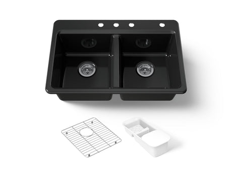 Riverby® 33" top-mount double-bowl workstation kitchen sink