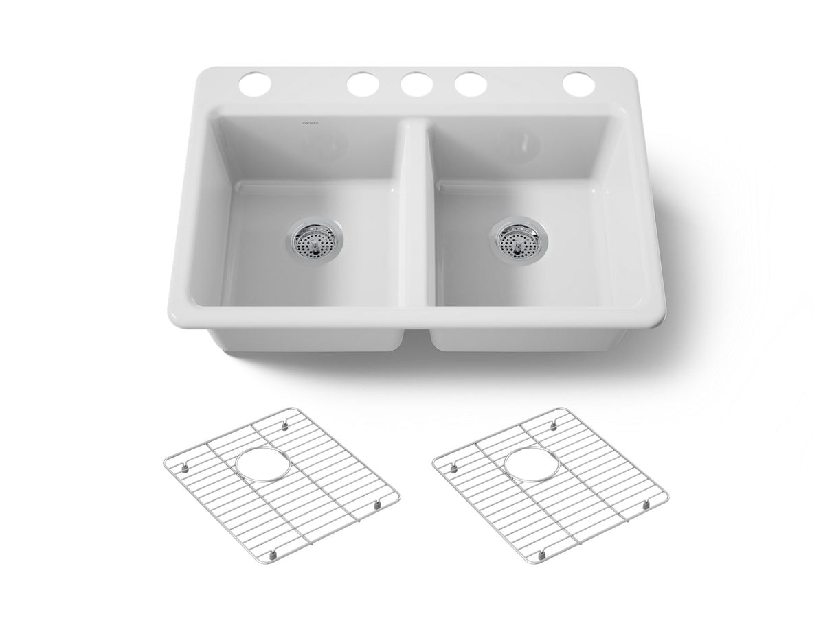 Riverby® 33" undermount double-bowl kitchen sink