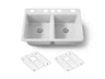 Riverby® 33" undermount double-bowl kitchen sink