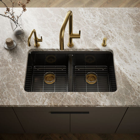 Riverby® 33" undermount double-bowl kitchen sink