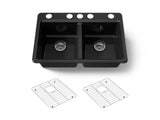 Riverby® 33" undermount double-bowl kitchen sink
