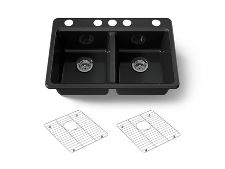 Riverby® 33" undermount double-bowl kitchen sink