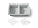 Riverby® 33" undermount double-bowl kitchen sink