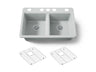 Riverby® 33" undermount double-bowl kitchen sink