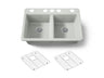 Riverby® 33" undermount double-bowl kitchen sink