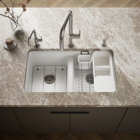 Riverby® 33" undermount double-bowl workstation kitchen sink