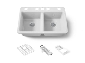 Riverby® 33" undermount double-bowl workstation kitchen sink
