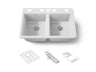 Riverby® 33" undermount double-bowl workstation kitchen sink