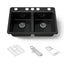 Riverby® 33" undermount double-bowl workstation kitchen sink