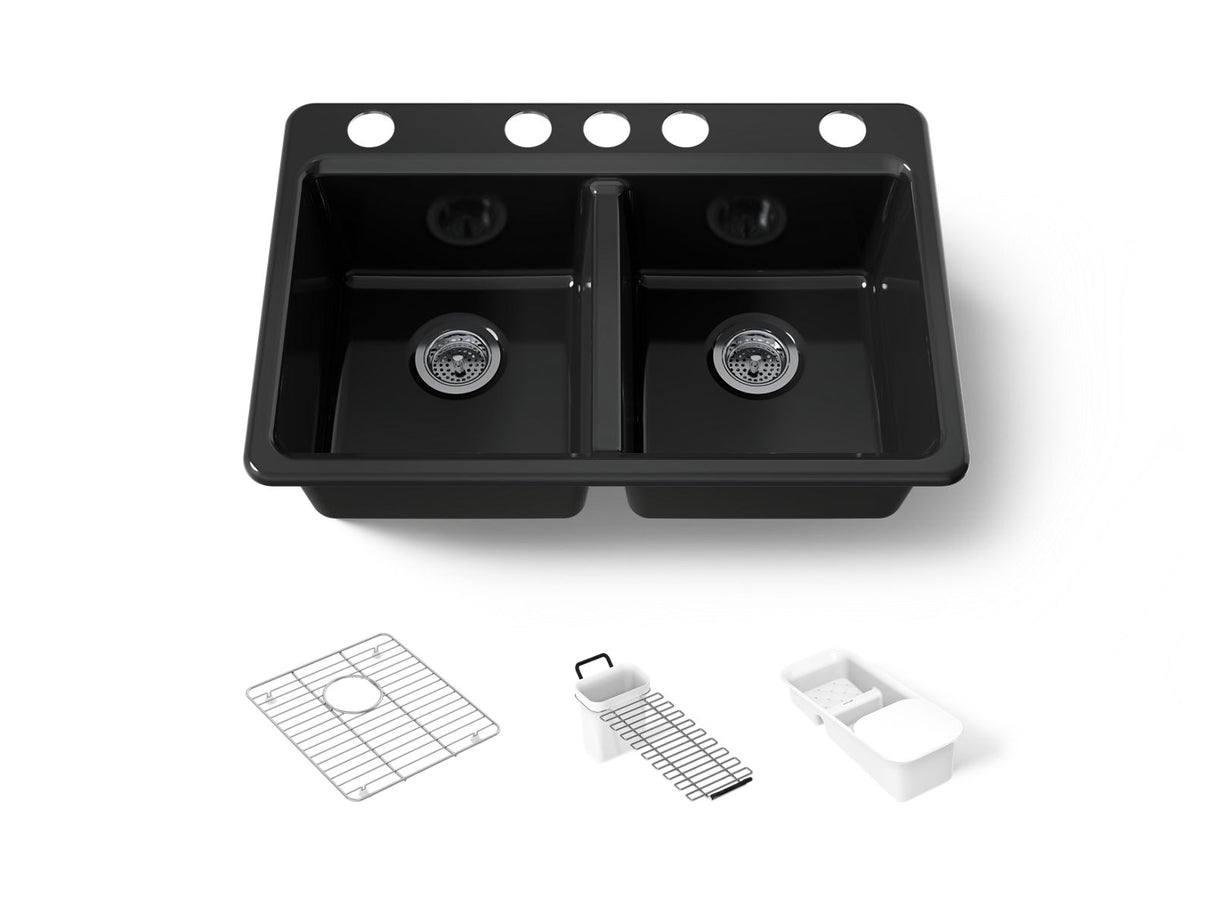 Riverby® 33" undermount double-bowl workstation kitchen sink