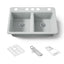 Riverby® 33" undermount double-bowl workstation kitchen sink