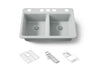 Riverby® 33" undermount double-bowl workstation kitchen sink