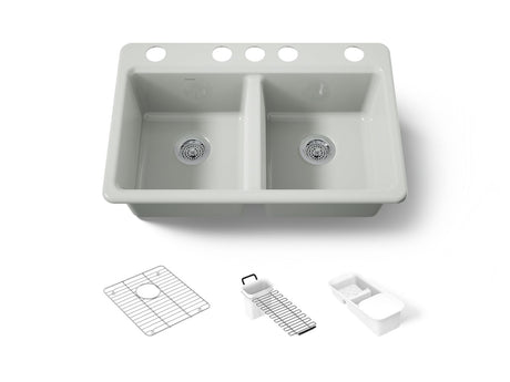 Riverby® 33" undermount double-bowl workstation kitchen sink