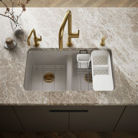 Riverby® 33" undermount double-bowl workstation kitchen sink