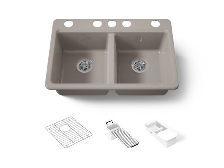 Riverby® 33" undermount double-bowl workstation kitchen sink