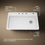 Riverby® 33" top-mount single-bowl kitchen sink