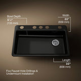 Riverby® 33" undermount single-bowl kitchen sink