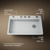 Riverby® 33" undermount single-bowl kitchen sink