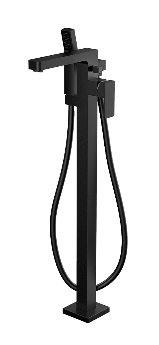 Floormount tub filler with handshower